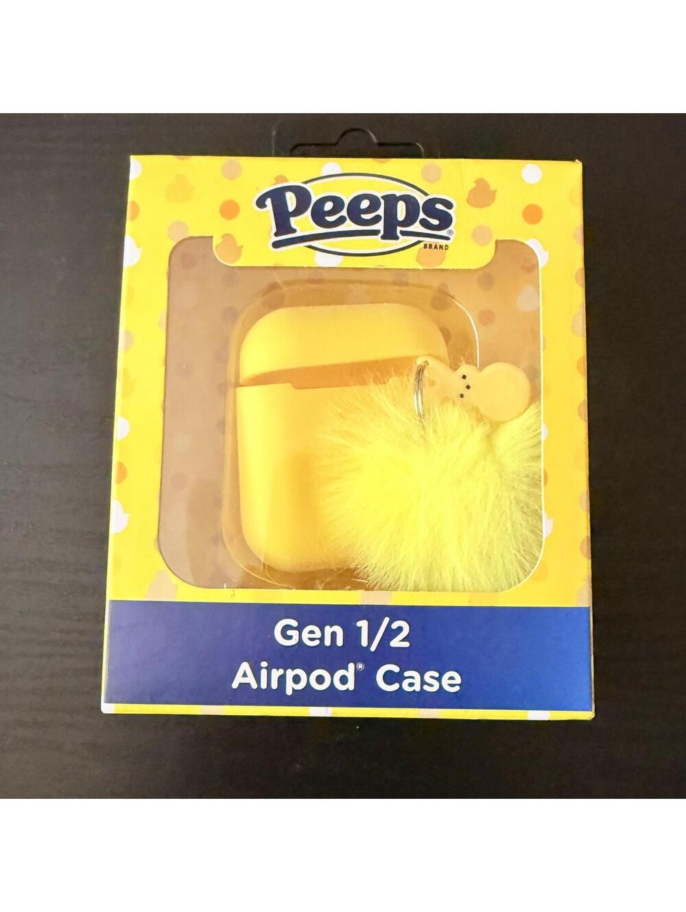New Peeps Yellow Silicone Airpod case for Apple Gen 1‎ & 2 Easter Basket Stuffer